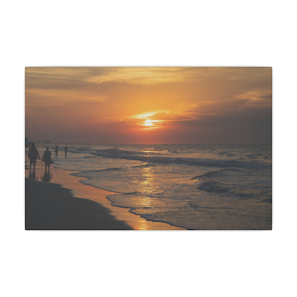 Sunset Beach Canvas Print - Serene Ocean Sunset Wall Art
