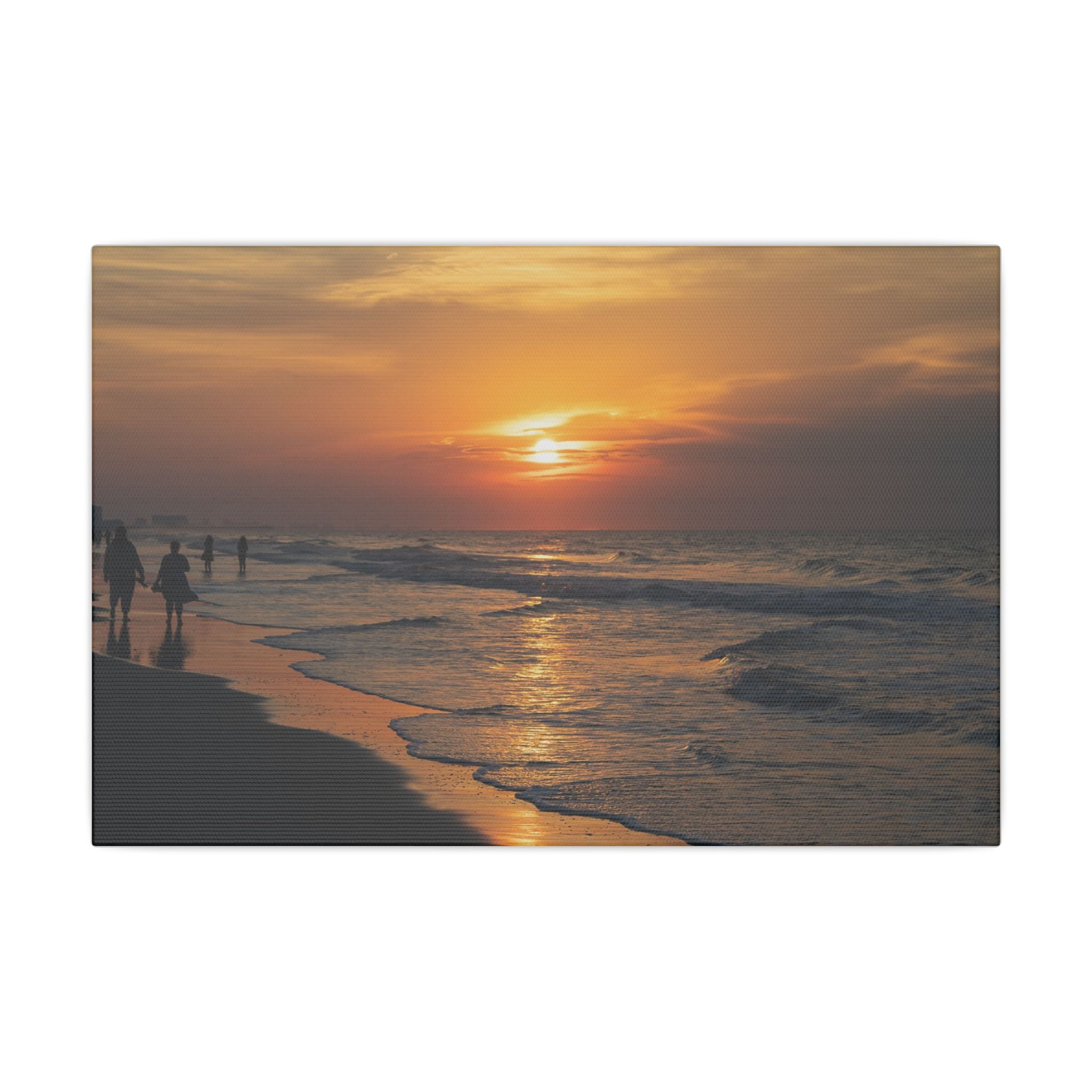 Sunset Beach Canvas Print - Serene Ocean Sunset Wall Art