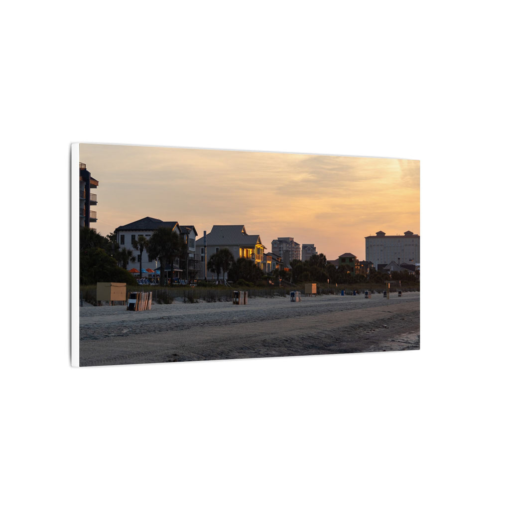 Coastal Sunset Matte Canvas Print — Stretched Beach Landscape Wall Art