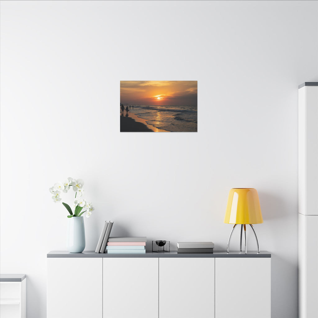 Sunset Beach Canvas Print - Serene Ocean Sunset Wall Art