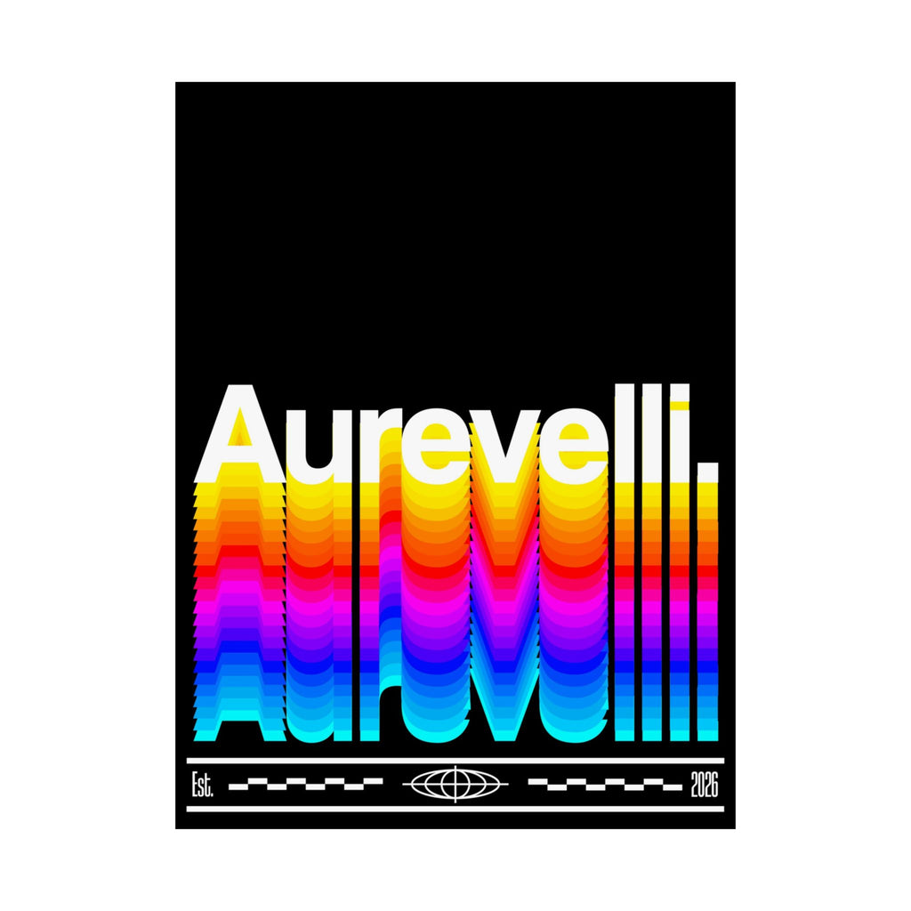 Aurevelli Retro Gradient Poster