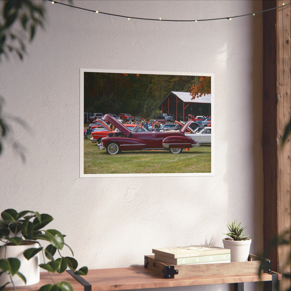Classic Vintage Convertible Car Matte Horizontal Poster