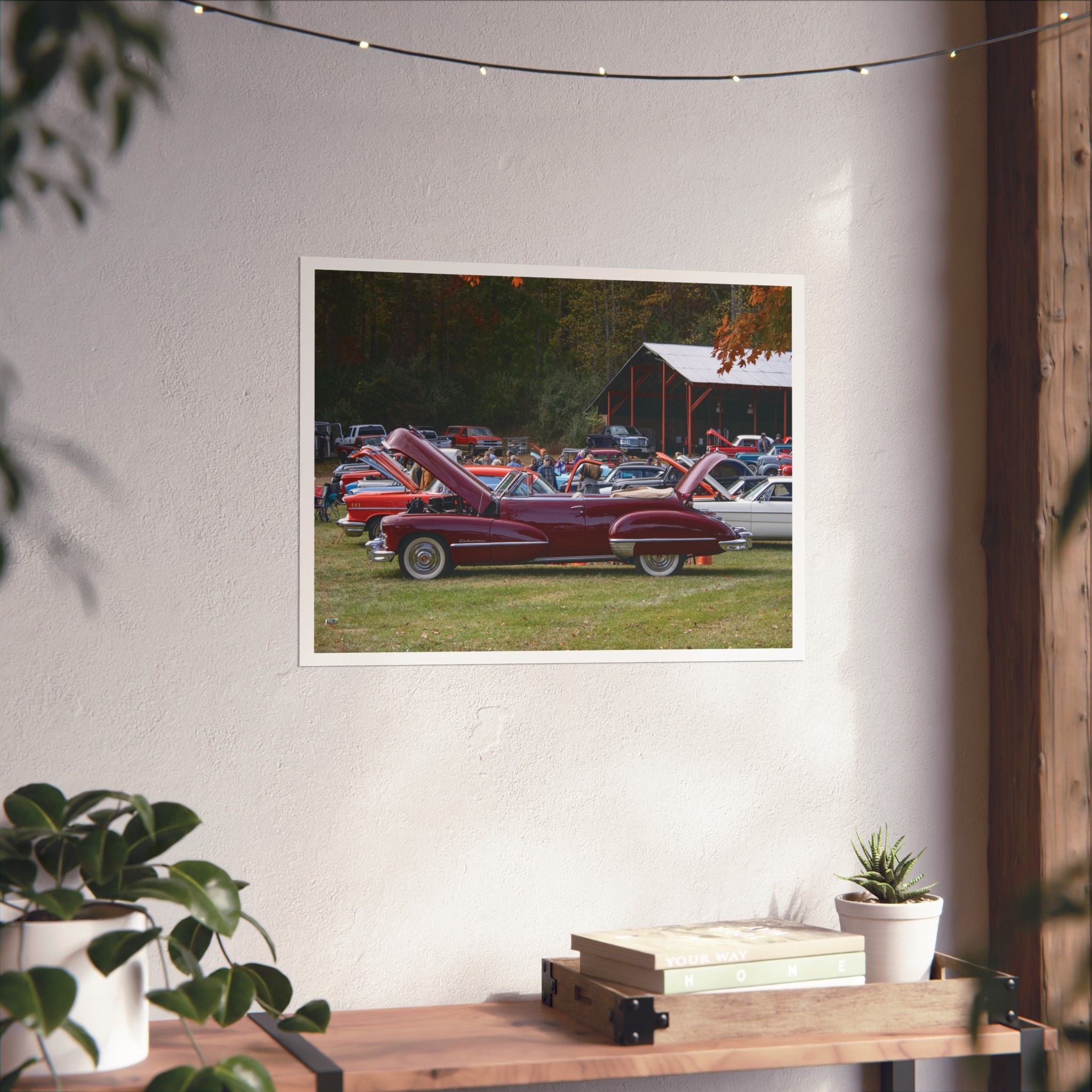 Classic Vintage Convertible Car Matte Horizontal Poster