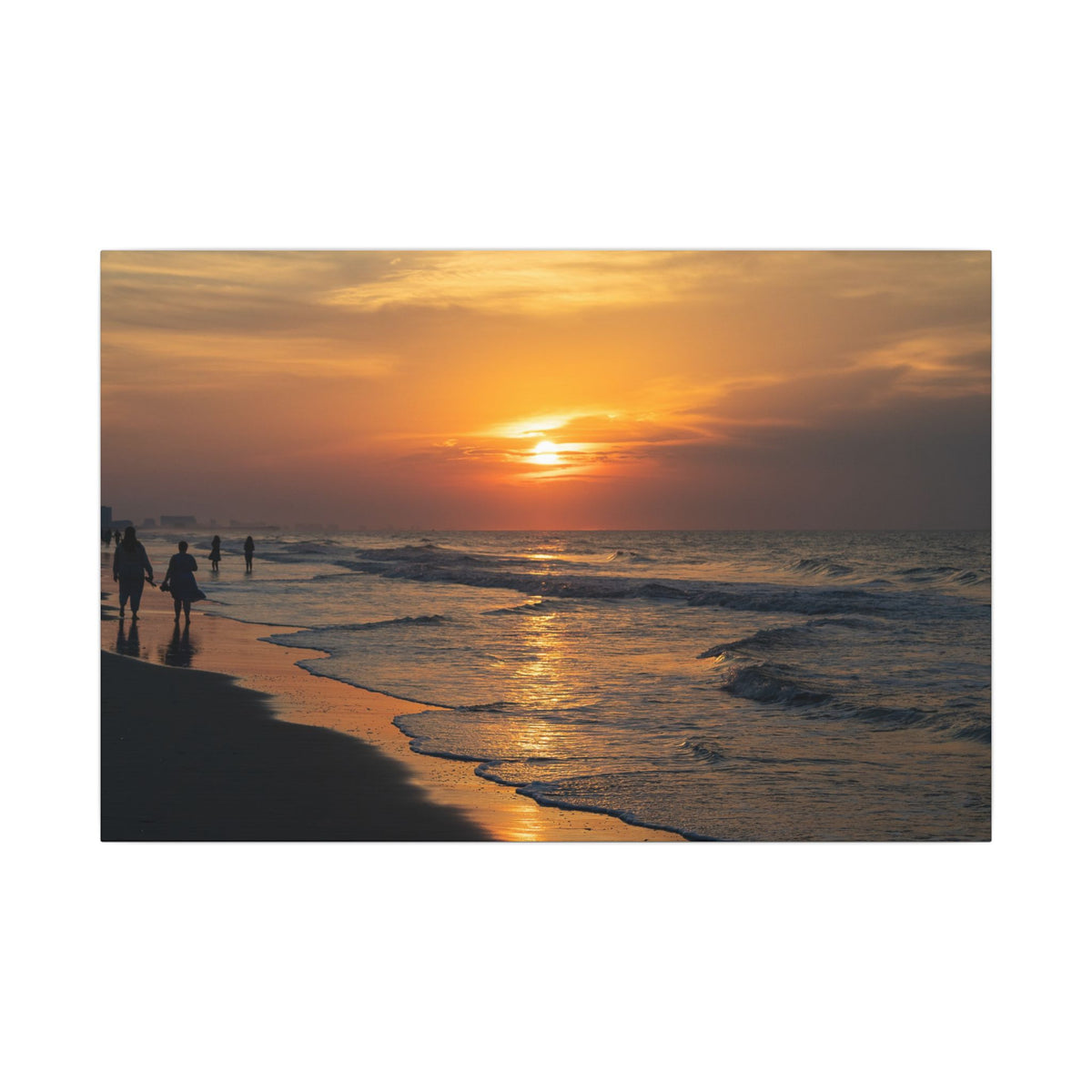 Sunset Beach Canvas Print - Serene Ocean Sunset Wall Art