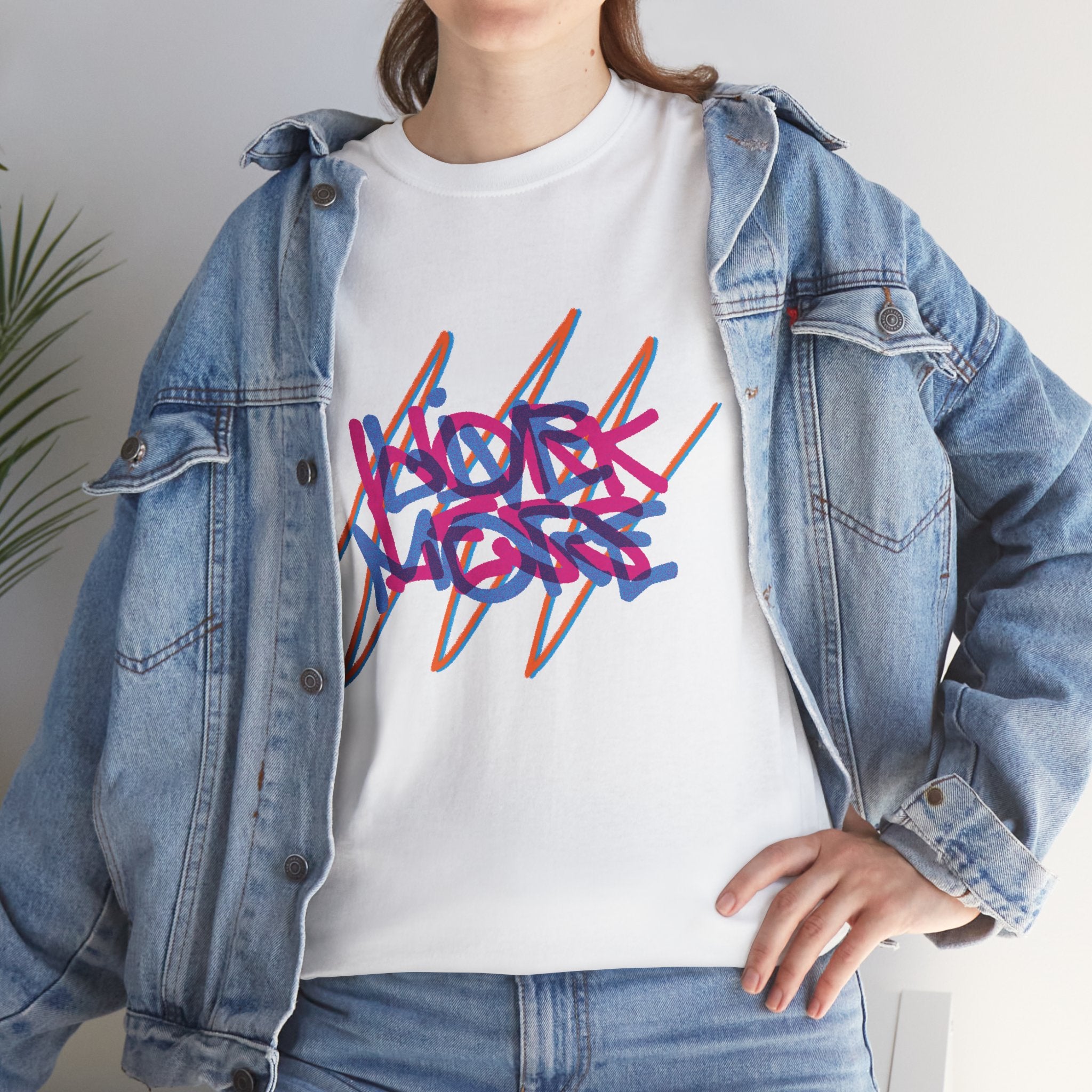 Live More Work Less Retro Graphic Tee