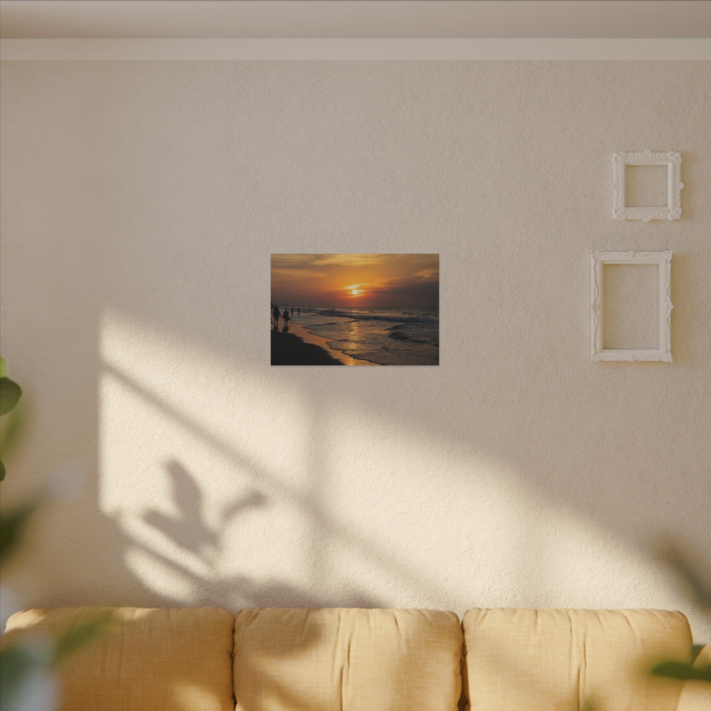 Sunset Beach Canvas Print - Serene Ocean Sunset Wall Art