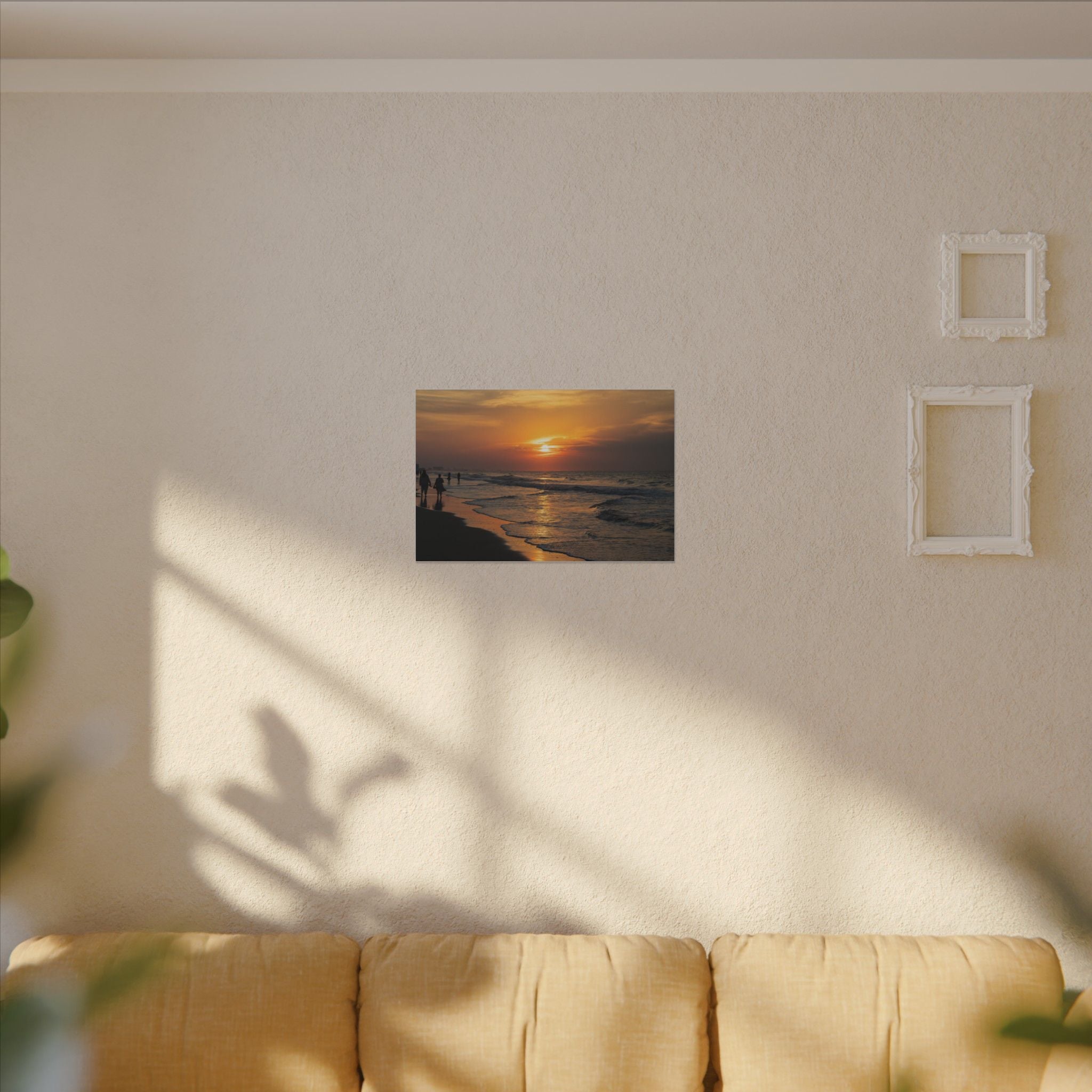 Sunset Beach Canvas Print - Serene Ocean Sunset Wall Art