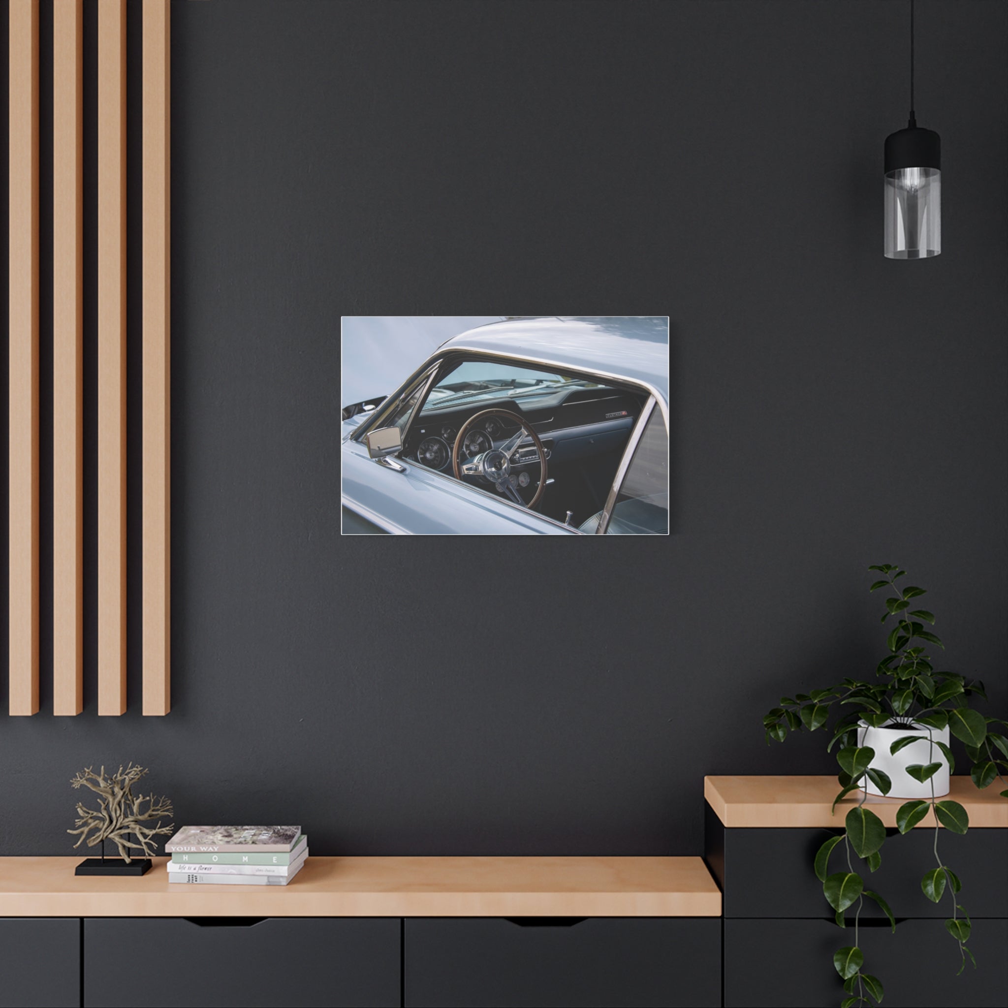 Classic Car Interior Matte Canvas Print