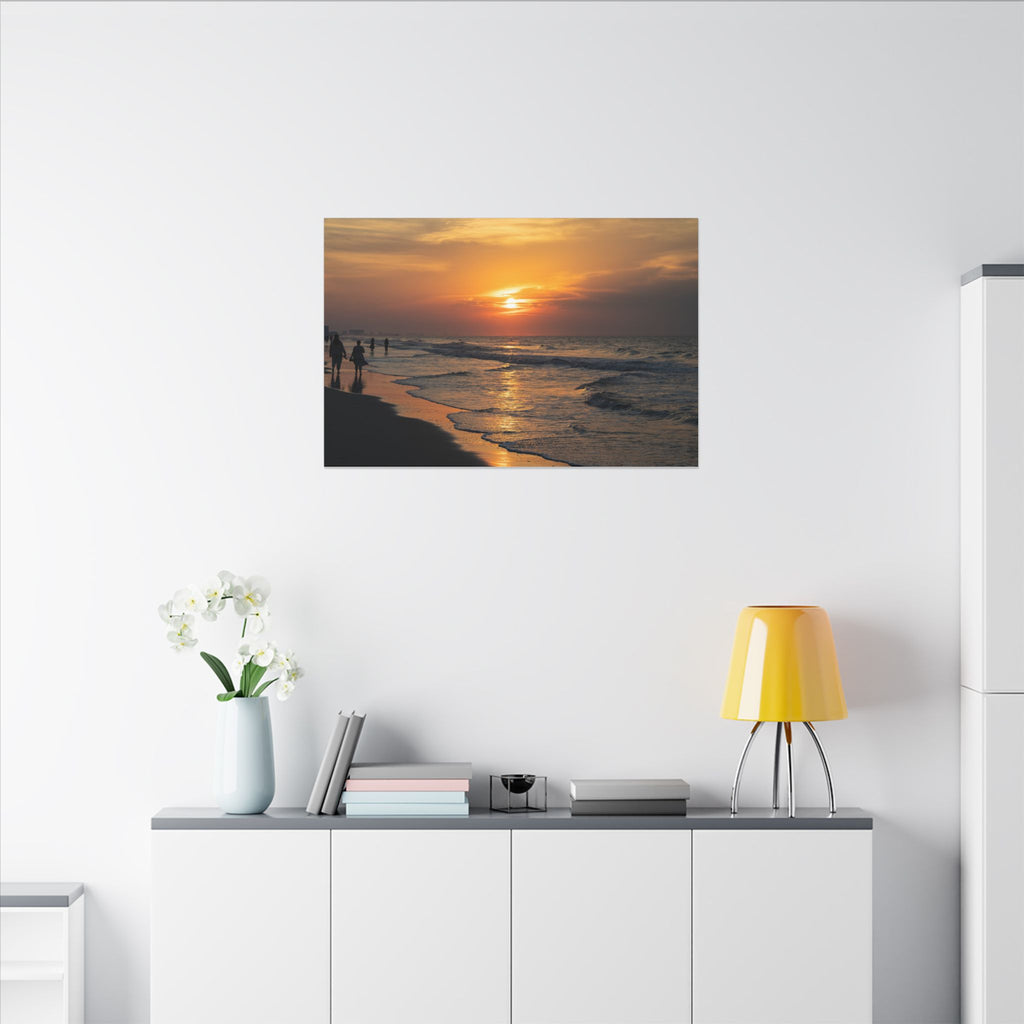 Sunset Beach Canvas Print - Serene Ocean Sunset Wall Art