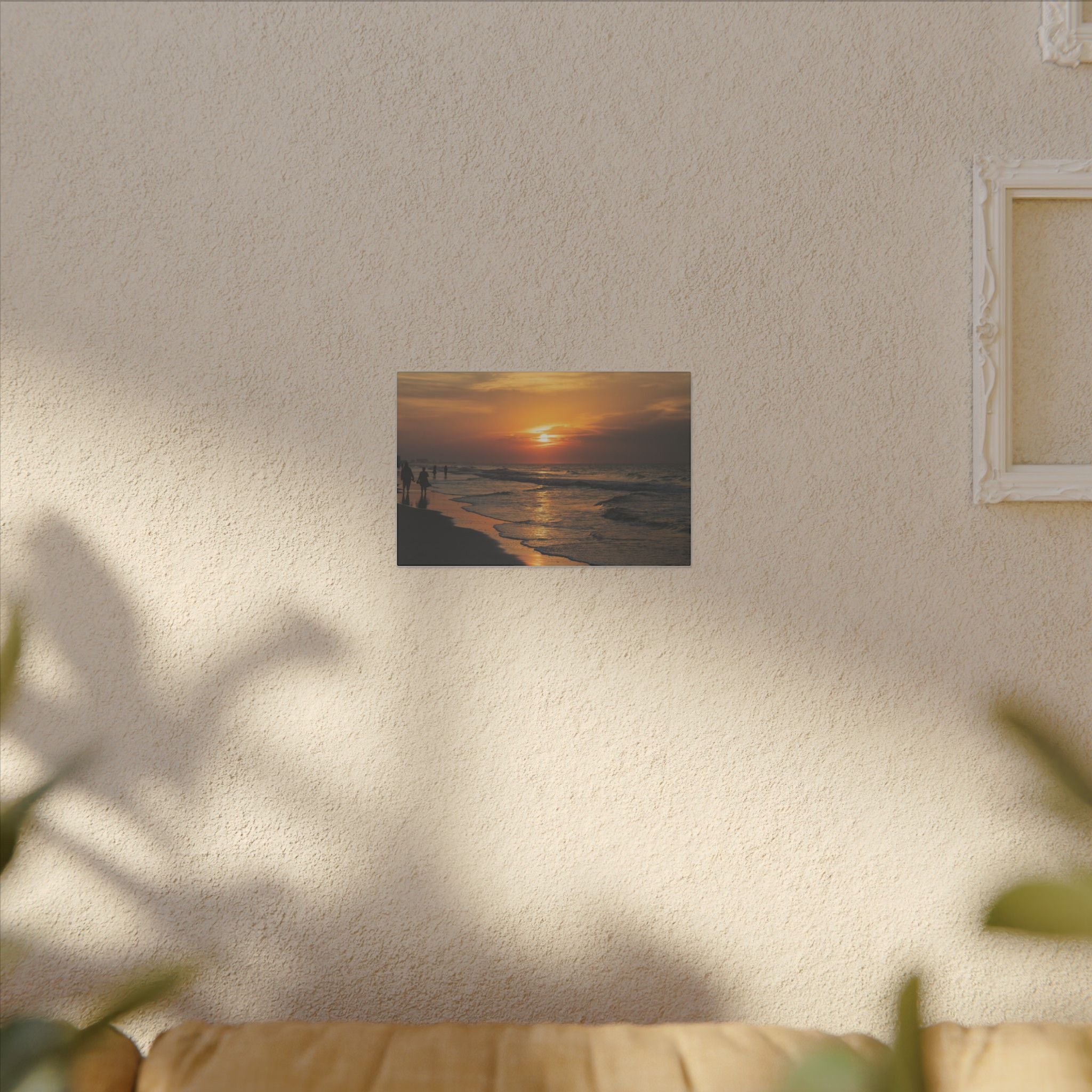 Sunset Beach Canvas Print - Serene Ocean Sunset Wall Art