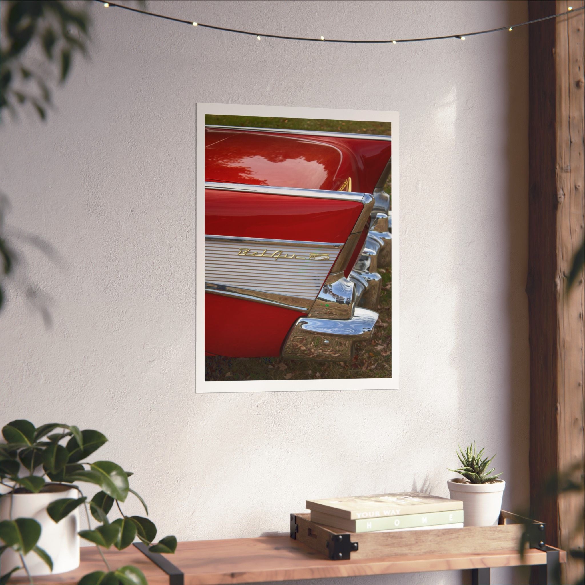 Classic Red Chevy Bel Air Poster
