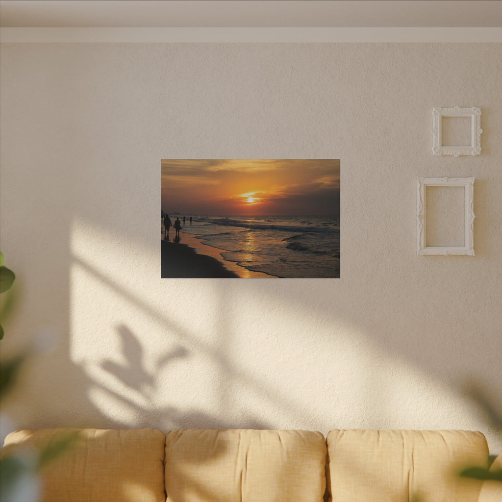 Sunset Beach Canvas Print - Serene Ocean Sunset Wall Art