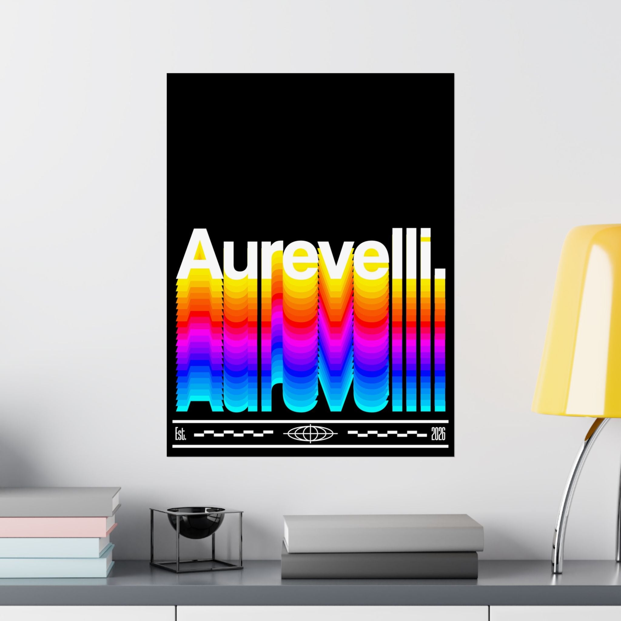 Aurevelli Retro Gradient Poster