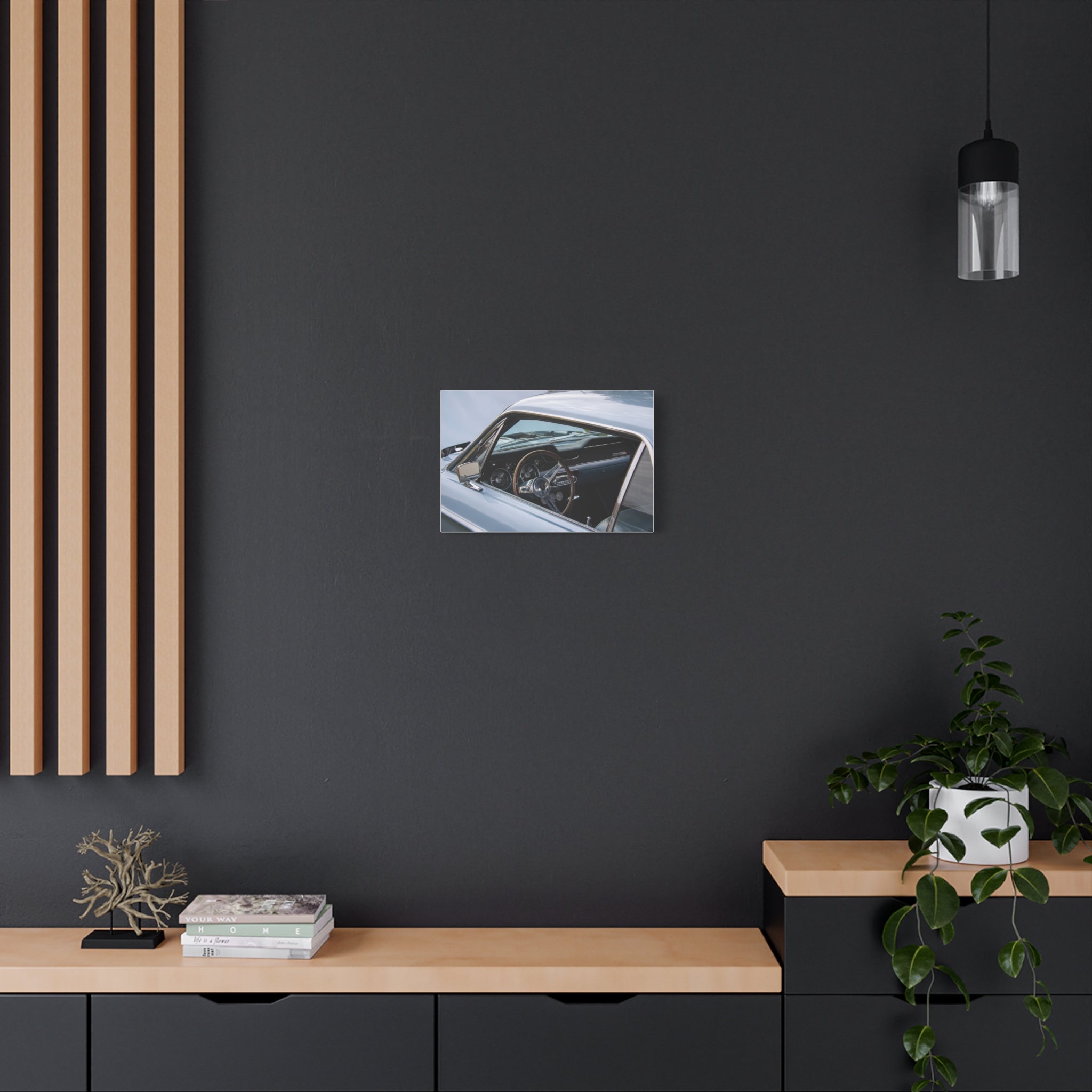 Classic Car Interior Matte Canvas Print