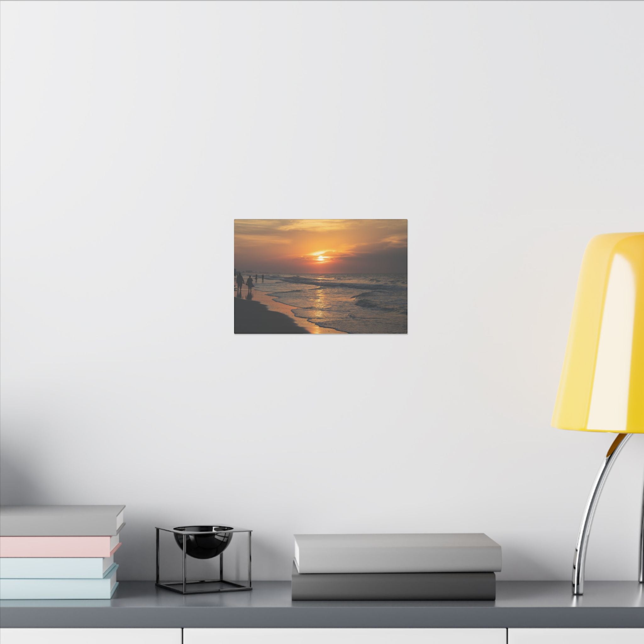 Sunset Beach Canvas Print - Serene Ocean Sunset Wall Art