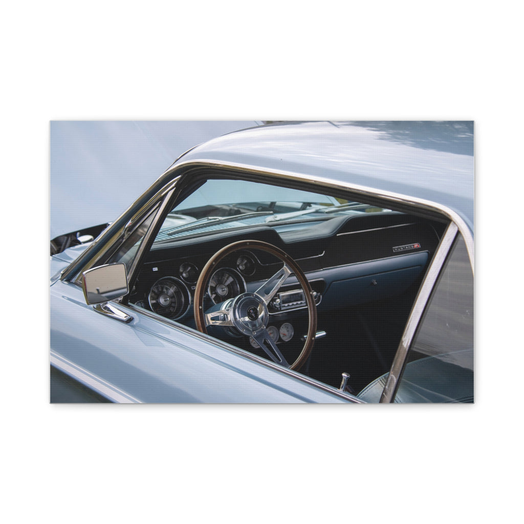 Classic Car Interior Matte Canvas Print