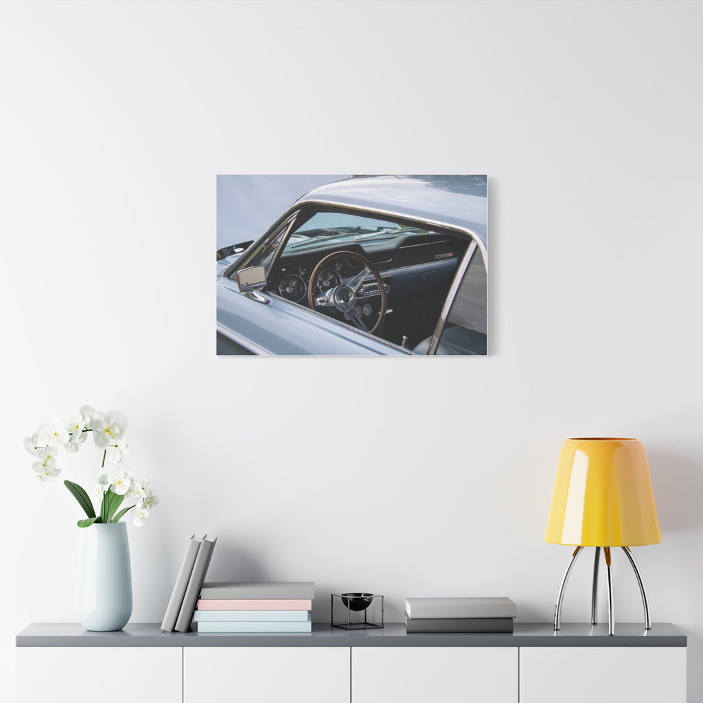 Classic Car Interior Matte Canvas Print
