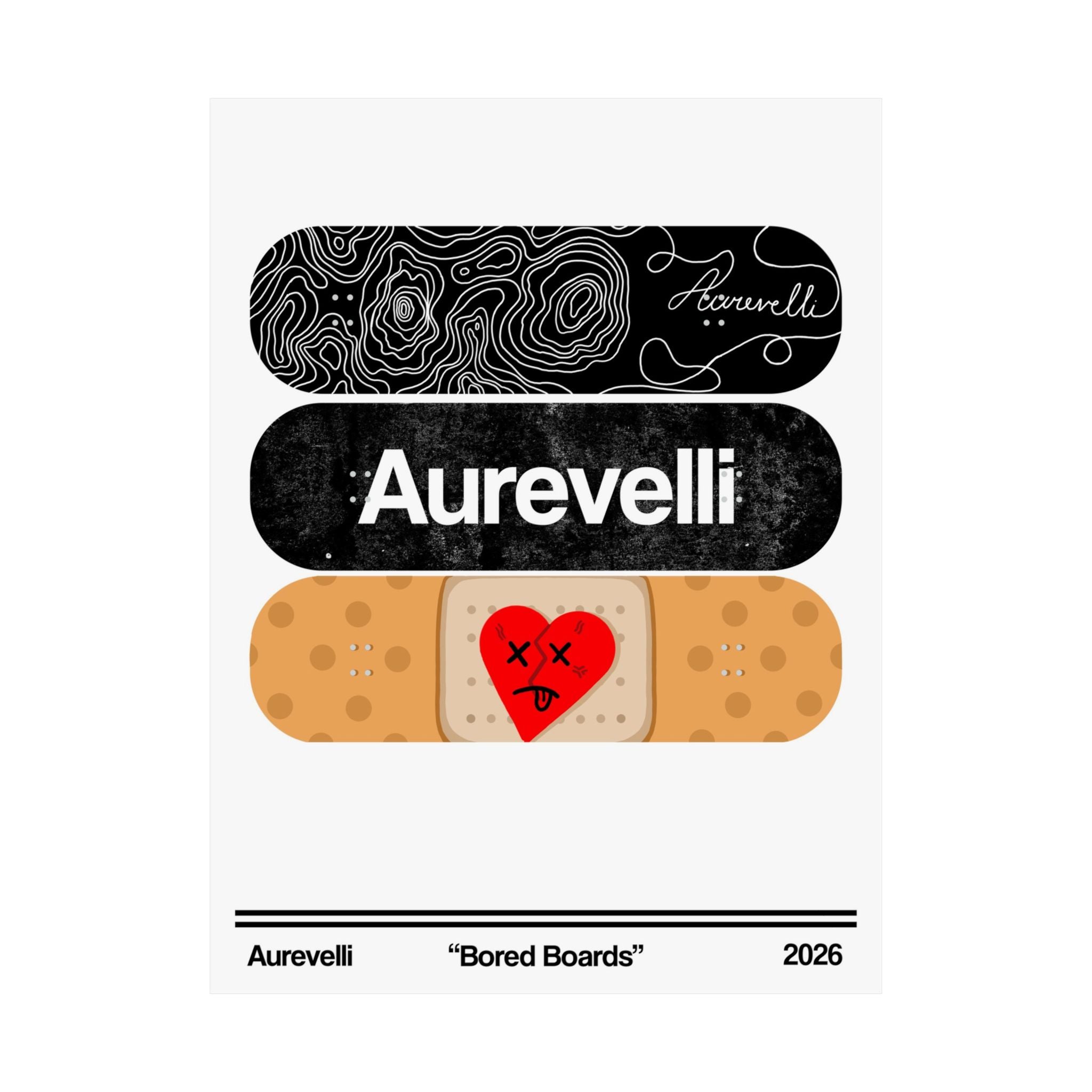 Aurevelli “Bored Boards” Matte Poster