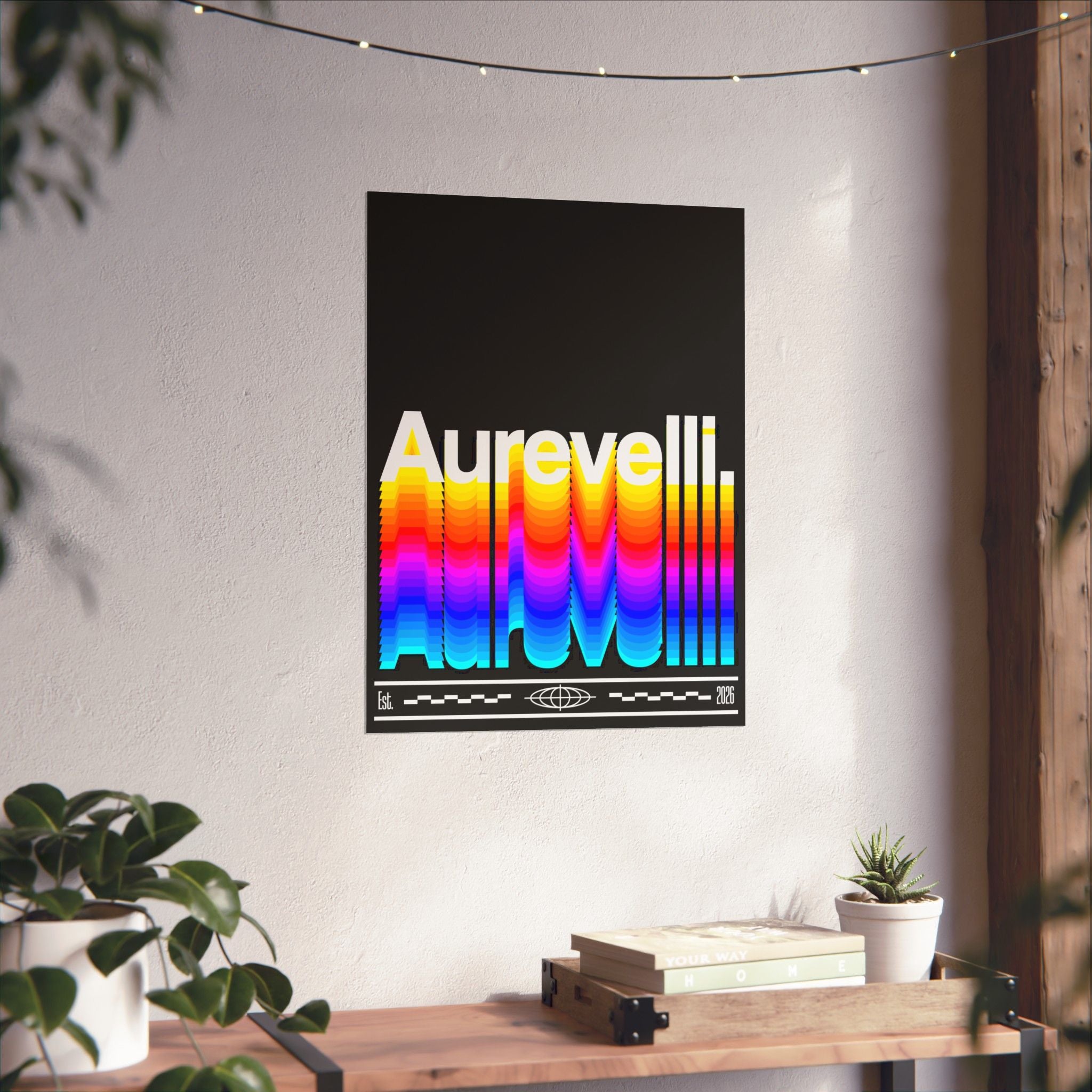Aurevelli Retro Gradient Poster