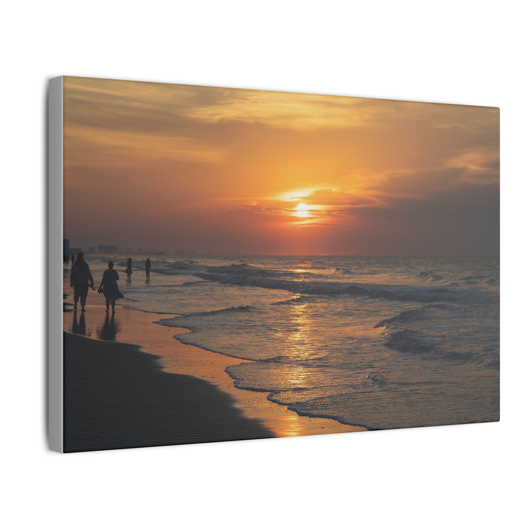 Sunset Beach Canvas Print - Serene Ocean Sunset Wall Art