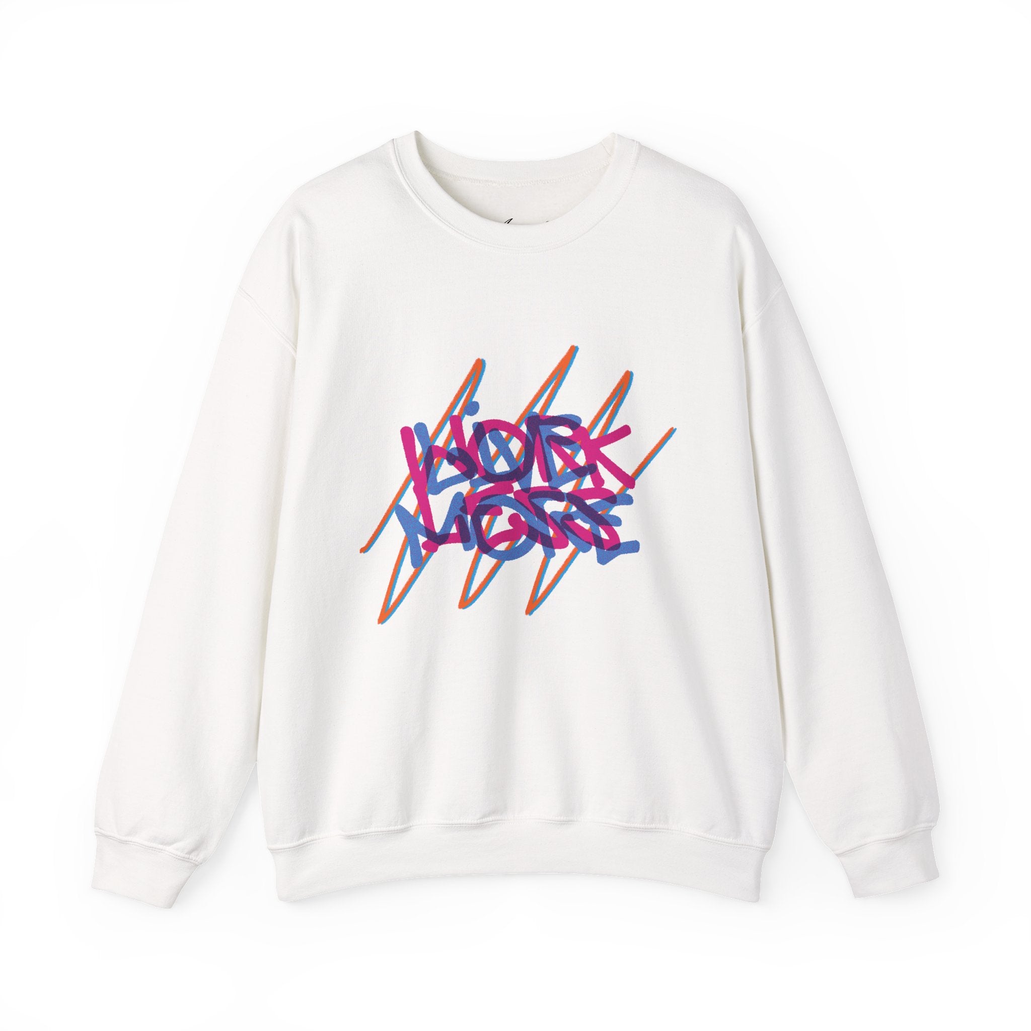 Live More Work Less Retro Crewneck Sweatshirt