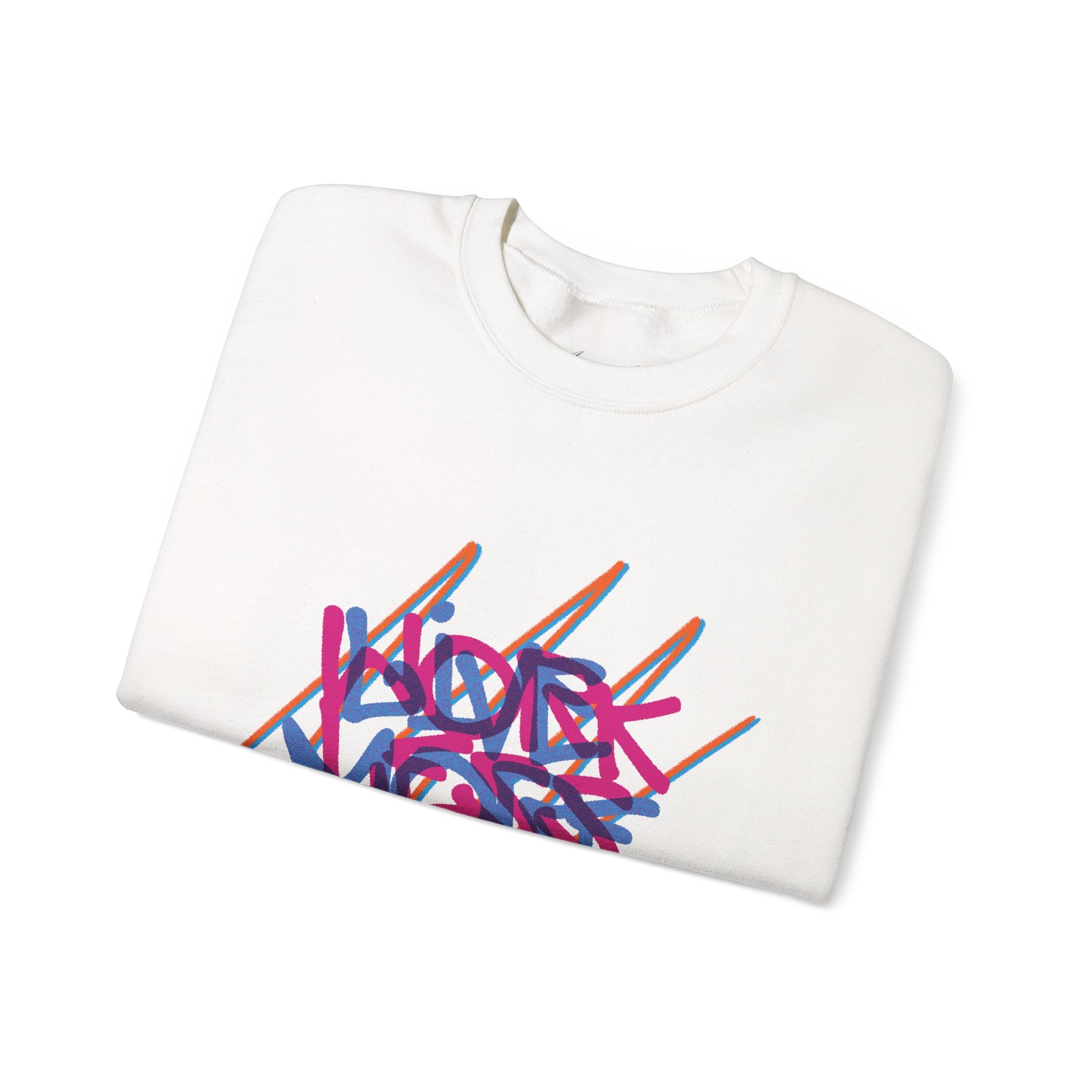 Live More Work Less Retro Crewneck Sweatshirt