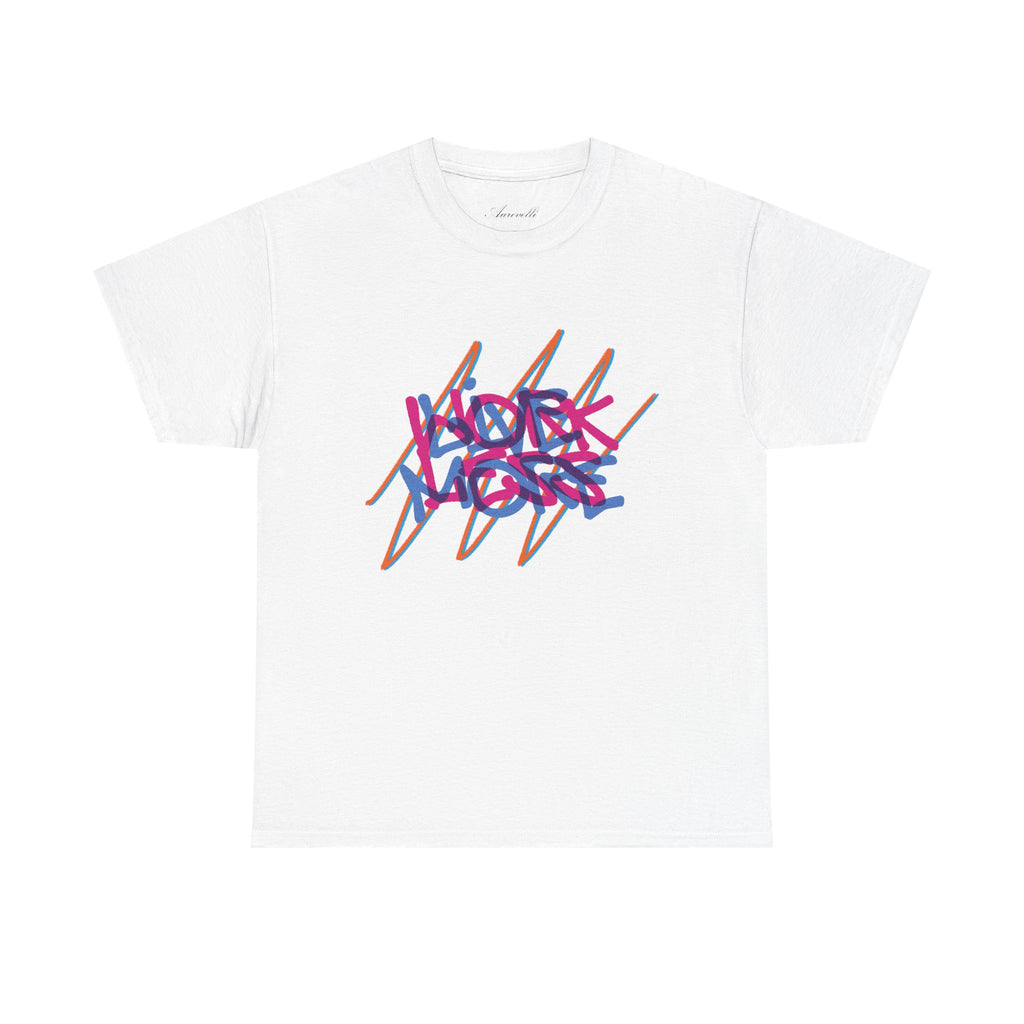 Live More Work Less Retro Graphic Tee
