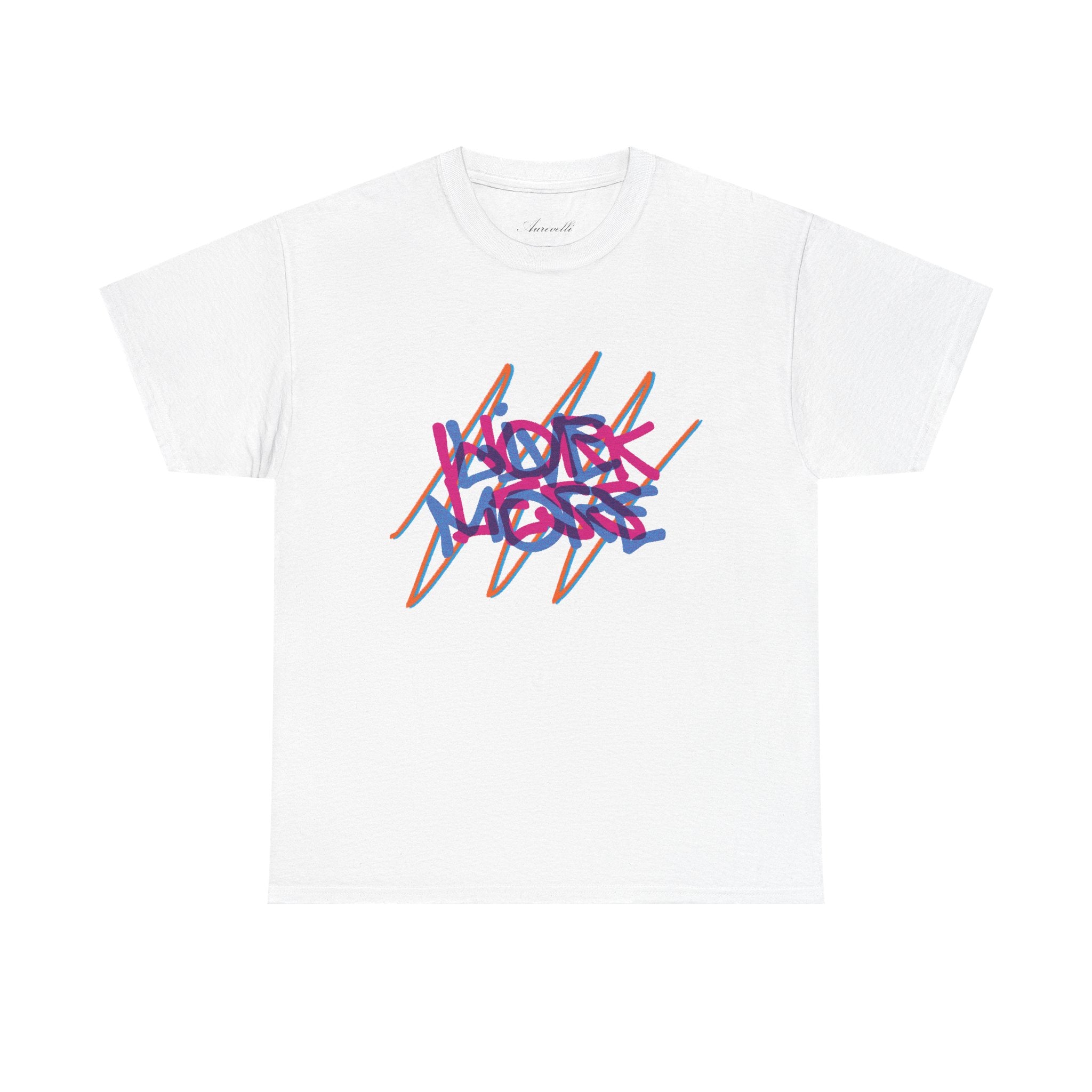 Live More Work Less Retro Graphic Tee
