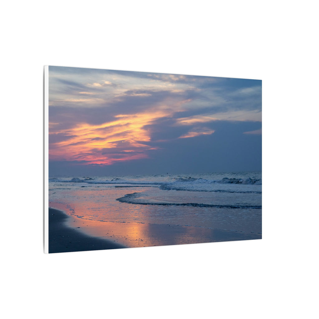 Sunset Beach Matte Canvas Print — Tranquil Ocean Wall Art